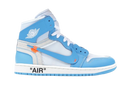 Tênis Collab x Of-White Air Jordan 1 Retro High University Blue Azul