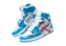 Tênis Collab x Of-White Air Jordan 1 Retro High University Blue Azul