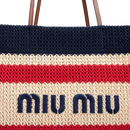 Bolsa de Ombro MIU MIU Stripes Woven Tote