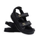 Sandália Chanel Grained Calfskin Velcro Dad