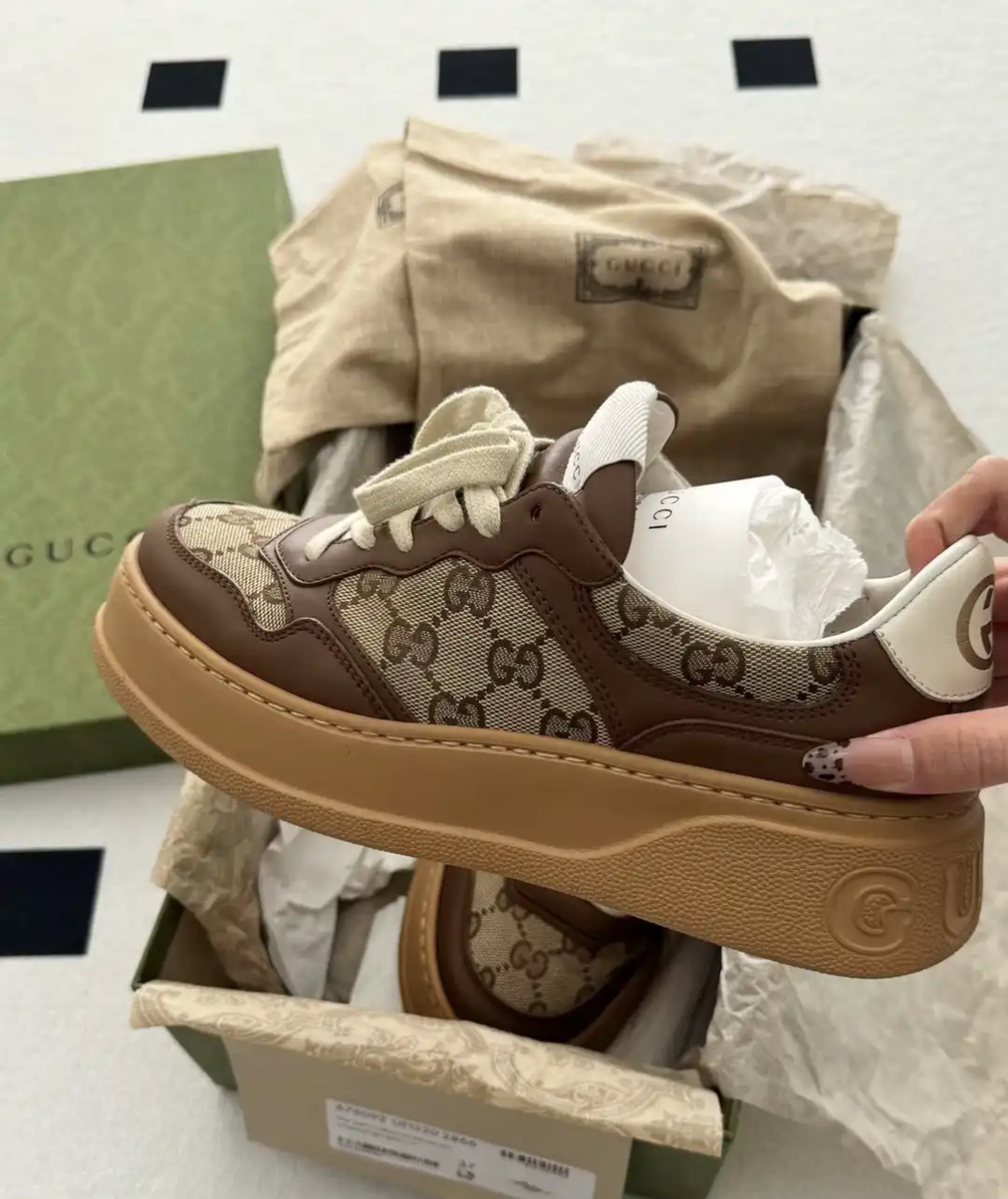 Gucci Embossed low-top