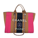 Bolsa Straw Raffia Calfskin Deauville Tote