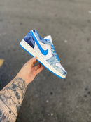 Tênis Air Jordan 1 Low Acid Wash Denim