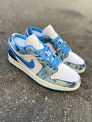 Tênis Air Jordan 1 Low Acid Wash Denim