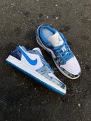 Tênis Air Jordan 1 Low Acid Wash Denim