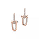 Brincos Tiffany & Co. com Elos Cravejados Ice